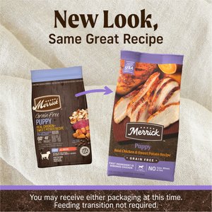 Merrick Grain-Free Dry Puppy Food Real Chicken & Sweet Potato Recipe, 22-lb bag