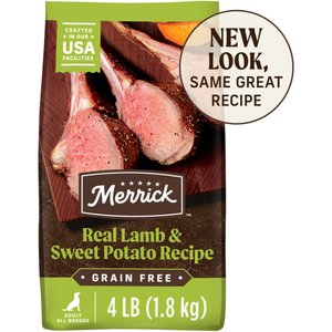 Merrick Grain-Free Dry Dog Food Real Lamb & Sweet Potato Recipe, 4-lb bag