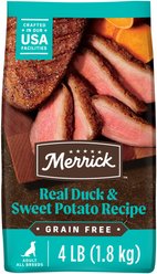Merrick Grain-Free Dry Dog Food Real Duck & Sweet Potato Recipe, 4-lb bag