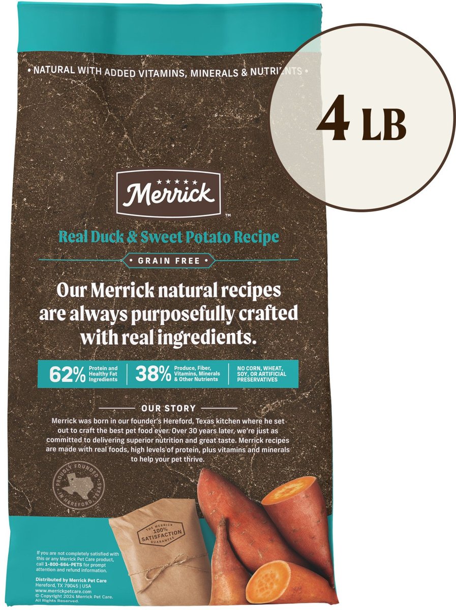 Merrick Grain-Free Dry Dog Food Real Duck & Sweet Potato Recipe