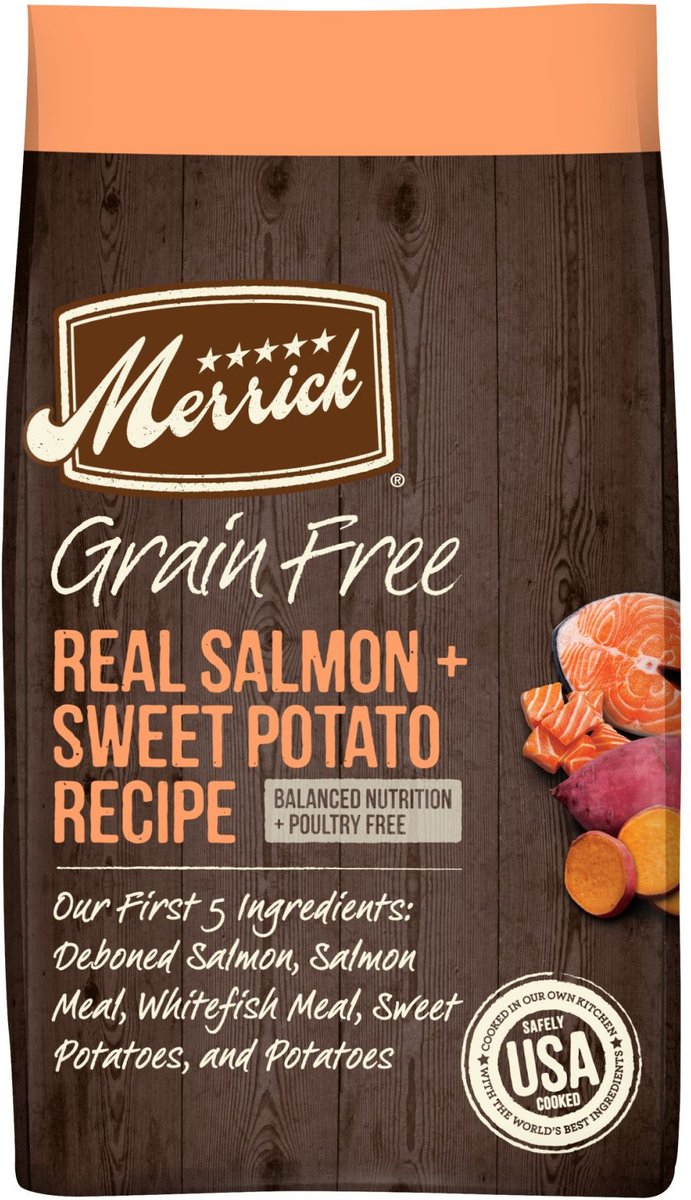 Merrick salmon dog food with sweet potato