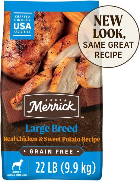 Merrick Grain-Free Large Breed Dry Dog Food Real Chicken & Sweet Potato Recipe, 22-lb bag
