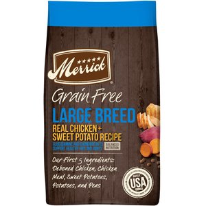 Merrick Grain Free Large Breed Dry Dog Food Real Chicken & Sweet Potato Recipe, 22-lb bag