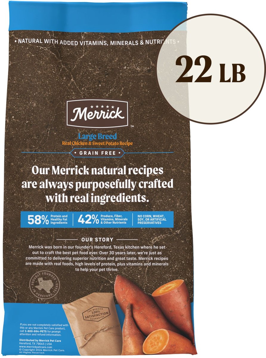 Merrick senior shop dog food ingredients