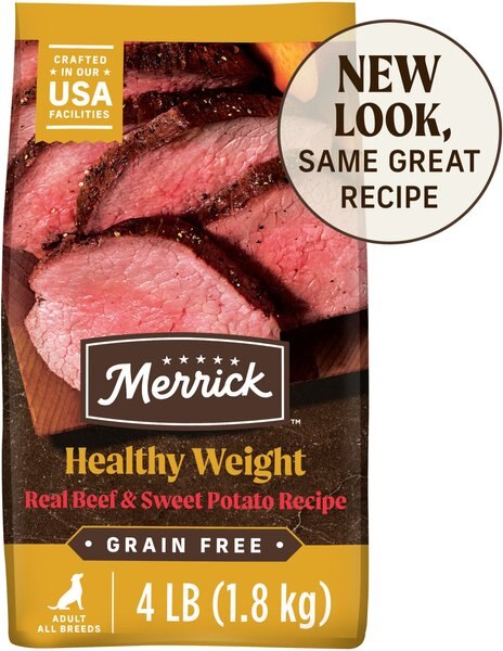 Merrick Grain-Free Dry Dog Food Healthy Weight Recipe, 4-lb bag slide 1 of 10