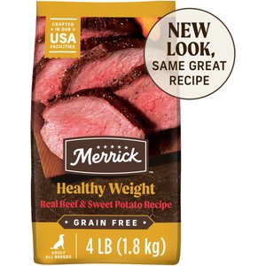 Merrick Grain-Free Dry Dog Food Healthy Weight Recipe, 4-lb bag