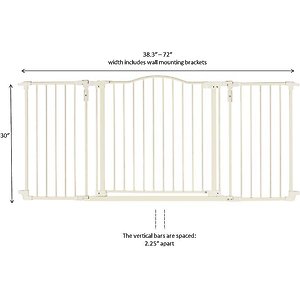 North States Deluxe Hardware Mount Dog Gate, White