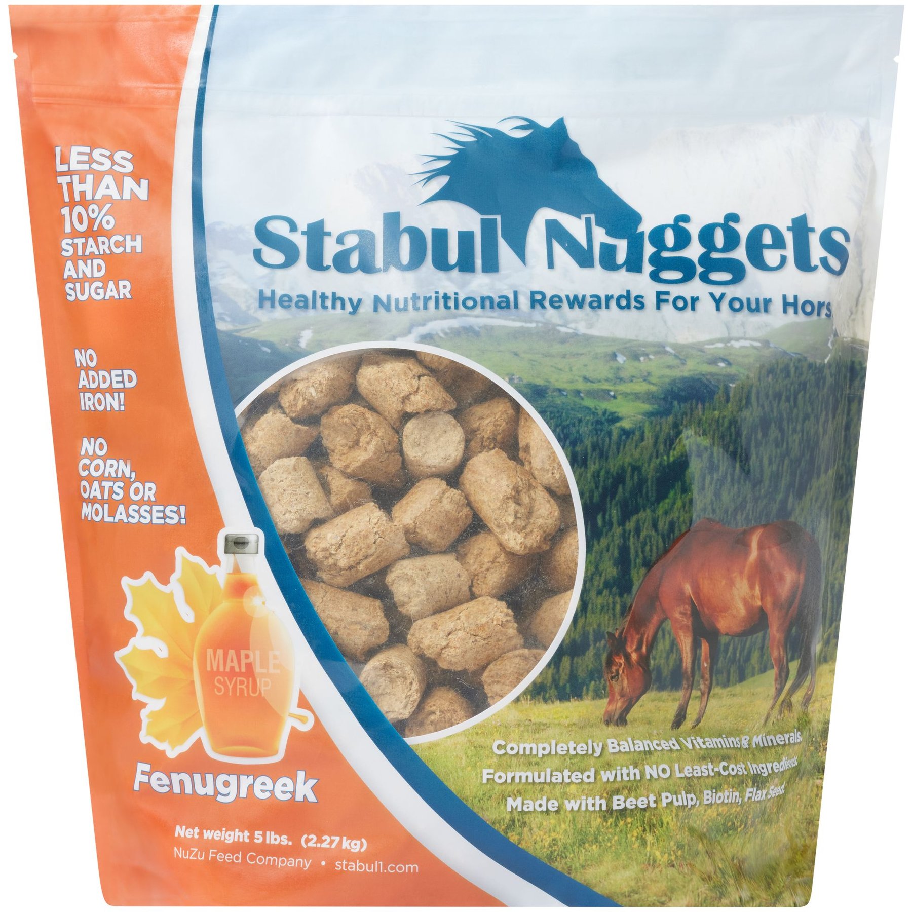 Stabul Nuggets Molasses-Free Peanut Horse Treats, 5-lb bag