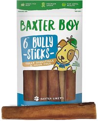 Baxter Boy Bully Stick 6" Dog Treats, 3 count slide 1 of 2