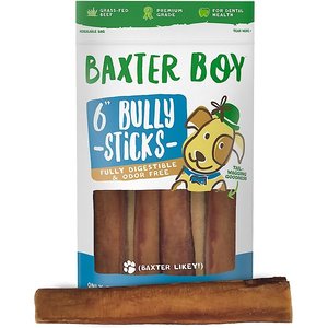 Baxter Boy Bully Stick 6" Dog Treats, 5 count