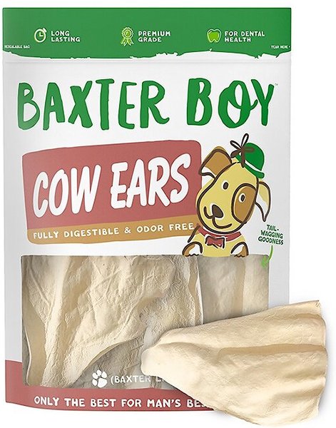 Baxter Boy White Cow Ears Dog Treats, 15 count slide 1 of 2