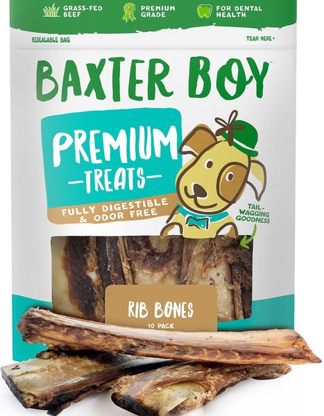 Baxter Boy Beef Rib Bone Dog Treats, 10 count slide 1 of 2