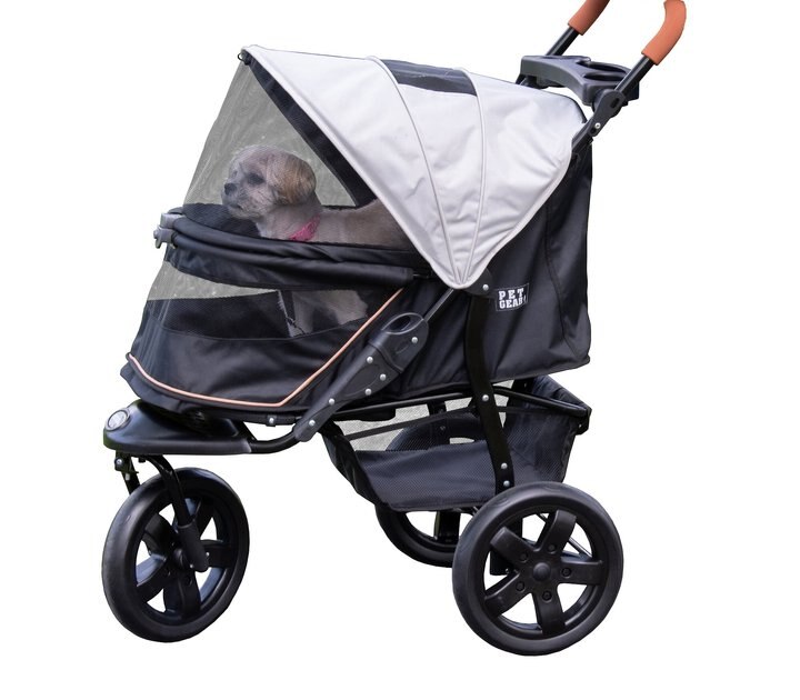 PET GEAR AT3 NoZip Pet Stroller, Summit Grey