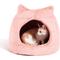 Show in main carousel: Best Friends by Sheri Meow Hut Covered with Water-Resistant Bottom Cat Bed, Blush, Standard slide 1 of 5