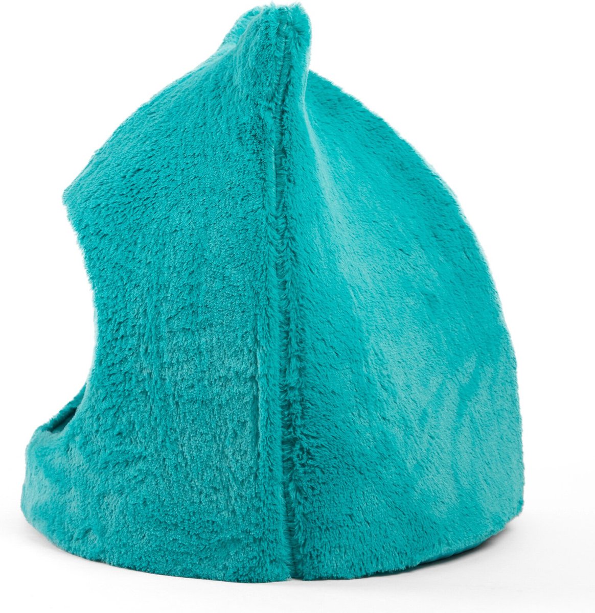 BEST FRIENDS BY SHERI Meow Hut Covered Cat & Dog Bed, Teal, Jumbo