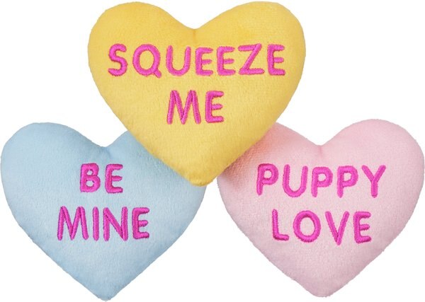 Frisco Valentine's Plush Heart Dog Toy, 3 count slide 1 of 3