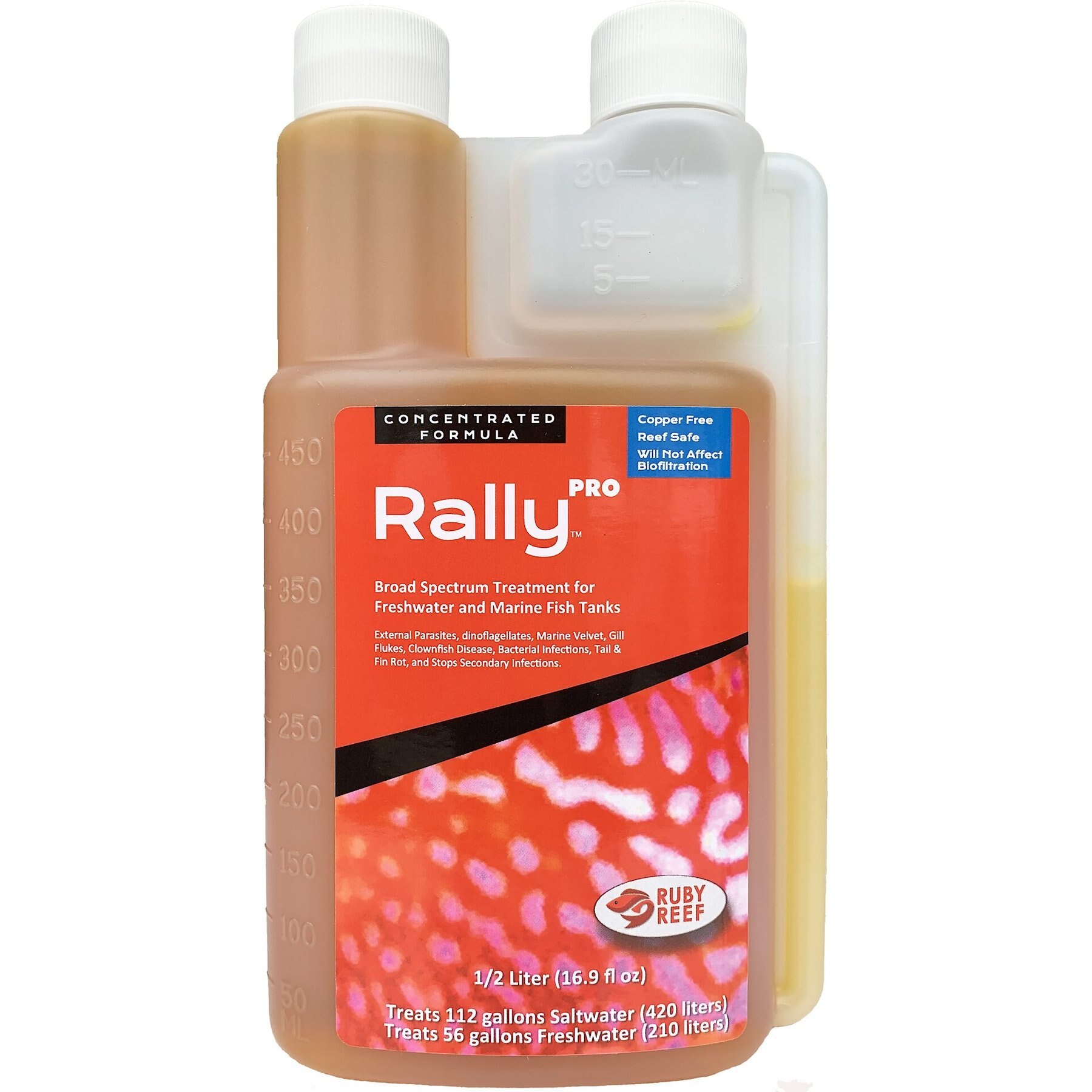 RUBY REEF Rally PRO Aquarium Water Treatment, 1/2-liter bottle - Chewy.com