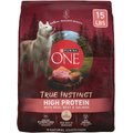 Purina ONE Natural High Protein True Instinct With Real Beef & Salmon Dry Dog Food, 15-lb bag