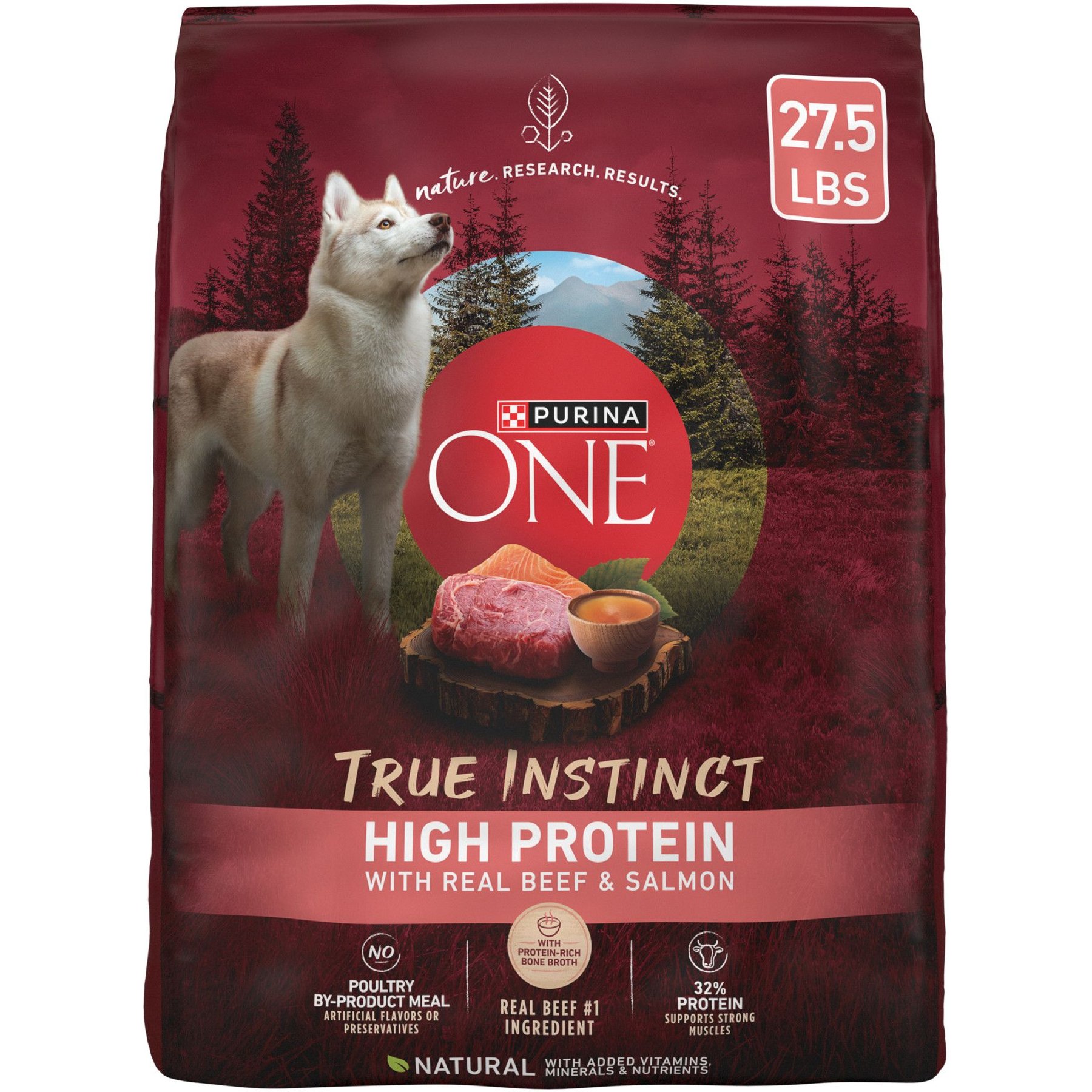 Purina ONE Natural High Protein True Instinct with Real Beef & Salmon Dry  Dog Food