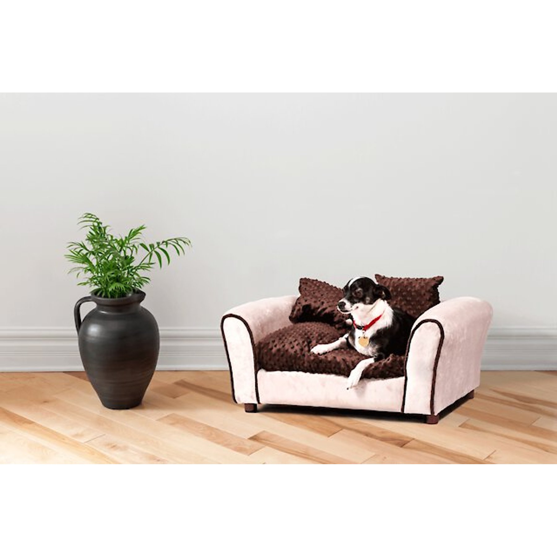 KEET Westerhill Sofa Cat & Dog Bed w/Removable Cover, Khaki, Medium