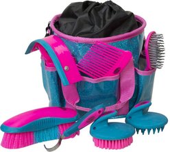 Weaver Leather Horse Grooming Kit, Blue/Pink