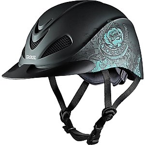 Troxel Rebel Riding Helmet, Turquoise, Small