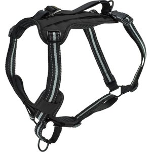 PetSafe Walk Along Nylon Reflective Back Clip Dog Harness, Black, Medium: 24 to 34-in chest