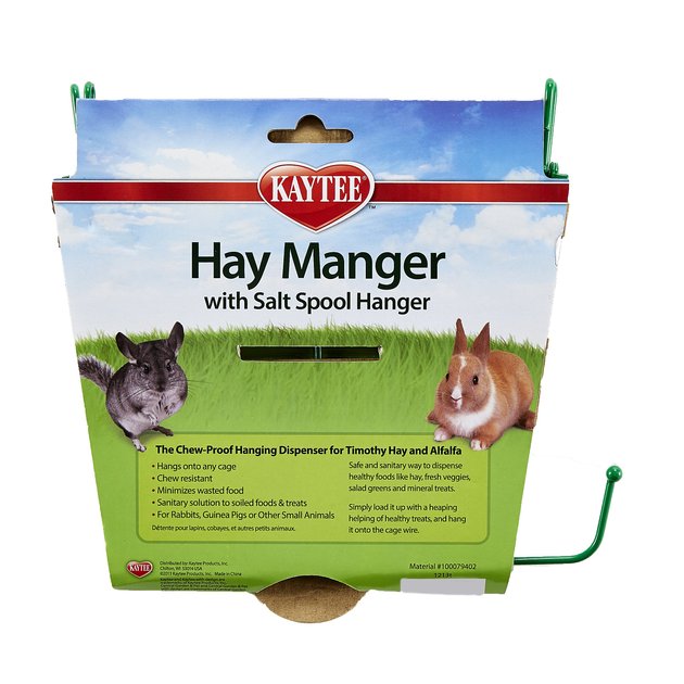 Kaytee Hay and Food Bin Feeder with Quick LocksDispenser For Small Animals 