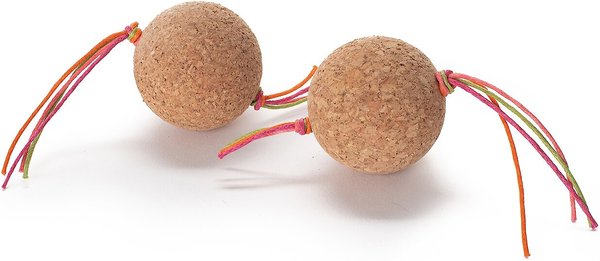 Hauspanther Cork Bombs Cork Chaser Cat Toy, 2 count, Zest slide 1 of 3