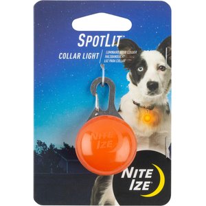 Nite Ize SpotLit Dog & Cat Carabiner Collar Light, Orange