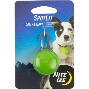 Nite Ize SpotLit Dog & Cat Carabiner Collar Light, Lime