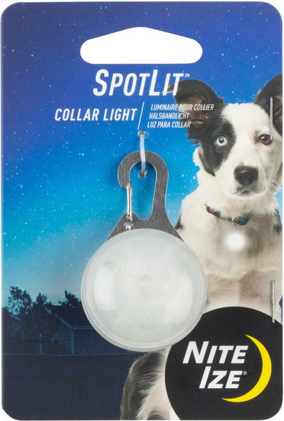 Nite Ize SpotLit Dog & Cat Carabiner Collar Light, White slide 1 of 3