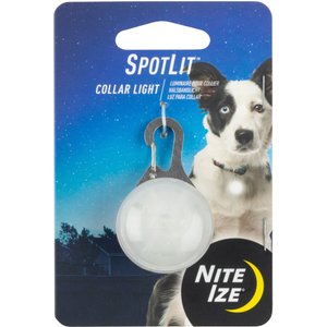 Nite Ize SpotLit Dog & Cat Carabiner Collar Light, White