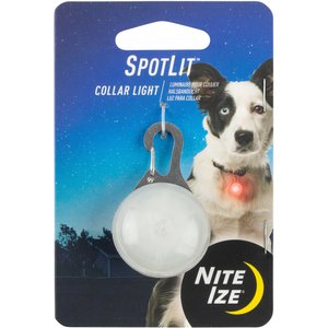 Nite Ize SpotLit Dog & Cat Carabiner Collar Light, Red