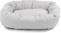 Majestic Pet Palette Heathered Bagel Bolster Dog Bed, Gray, Large slide 2 of 5