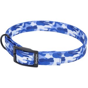 Remington Double-Ply Patterned Hound Reflective Dog Collar, Remington Camo Blue, 14 to 18-in neck, 1-in wide