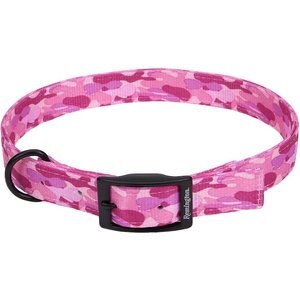 Remington Double-Ply Patterned Hound Reflective Dog Collar, Remington Camo Pink, 16 to 20-in neck, 1-in wide