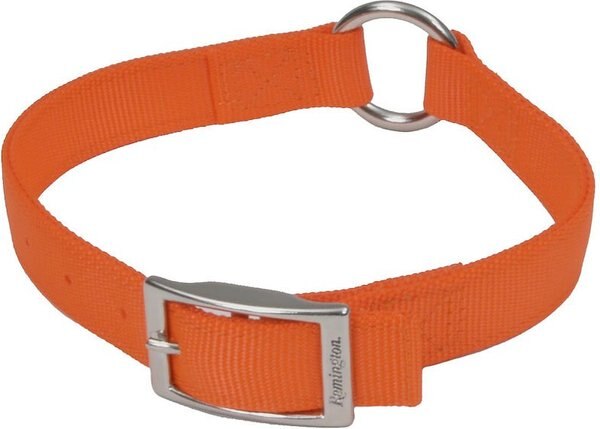 Remington Double-Ply Polyester Safety Center Ring Dog Collar, Safety Orange, 16 to 20-in neck, 1-in wide slide 1 of 3