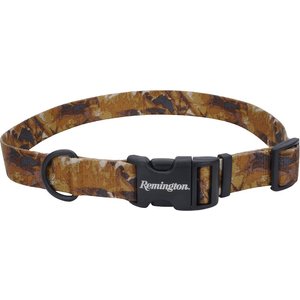 Remington Patterned Polyester Dog Collar, Fallen Leaves, 18 to 26-in neck, 1-in wide