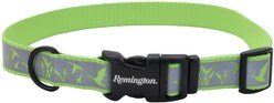 Remington Reflective Polyester Dog Collar, Lime Duck Cattails, 18 to 26-in neck, 1-in wide