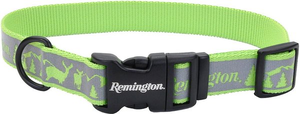 Remington Reflective Polyester Dog Collar, Lime Deer Mountain, 18 to 26-in neck, 1-in wide slide 1 of 2