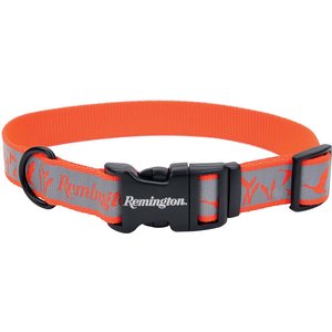 Remington Reflective Polyester Dog Collar, Orange Duck Cattails, 18 to 26-in neck, 1-in wide