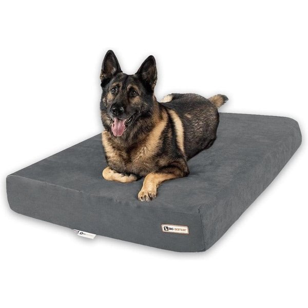 BIG BARKER 7" Headrest Orthopedic Pillow Dog Bed with Removable Cover