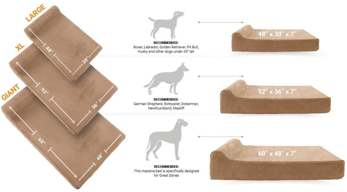 BIG BARKER 7" Headrest Orthopedic Pillow Dog Bed with Removable Cover
