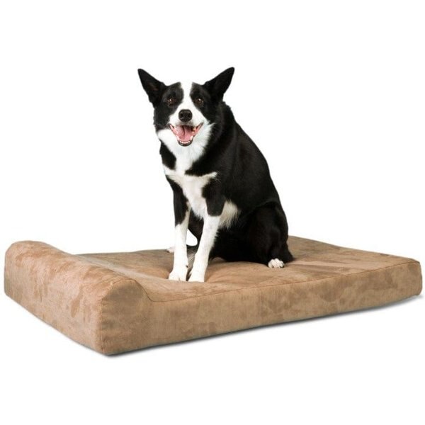 BIG BARKER 7" Headrest Orthopedic Pillow Dog Bed w/Removable Cover