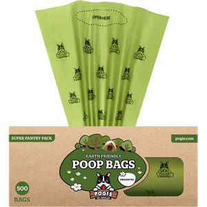 Pogi's Pet Supplies Pantry Pack Poop Bags, Unscented, 500 count