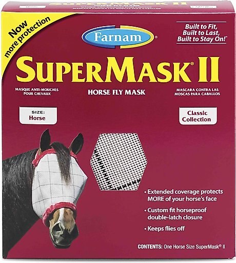 Farnam SuperMask II Horse Fly Mask Classic Collection, Horse