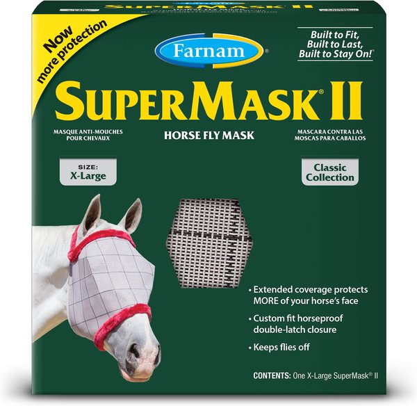 Farnam SuperMask II Horse Fly Mask Classic Collection, X-Large slide 1 of 10