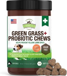 Strawfield Pets Green Grass + Probiotic Chews Grain-Free Dog Supplement, 120 count
