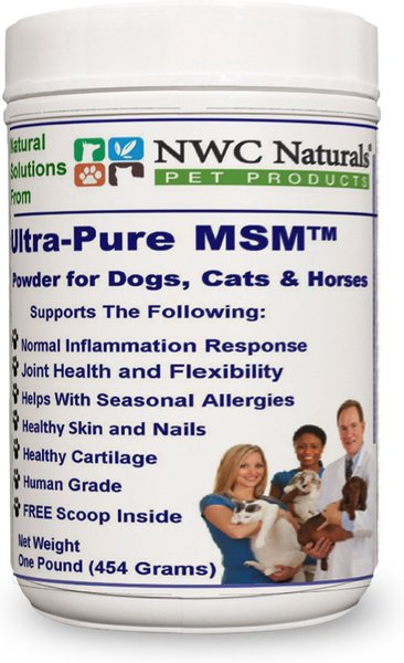 NWC Naturals Ultra-Pure MSM Powder Dog, Cat & Horse Supplement, 1-lb bottle slide 1 of 1